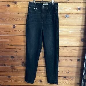 Madewell The Mom Jean Black/Grey High Rise Size 26